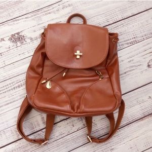Caramel Vegan Leather Everyday Boho Backpack